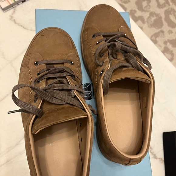 Mens Lanvin sneakers DBB1 lace up in tan colour size 10 - Picture 7 of 7